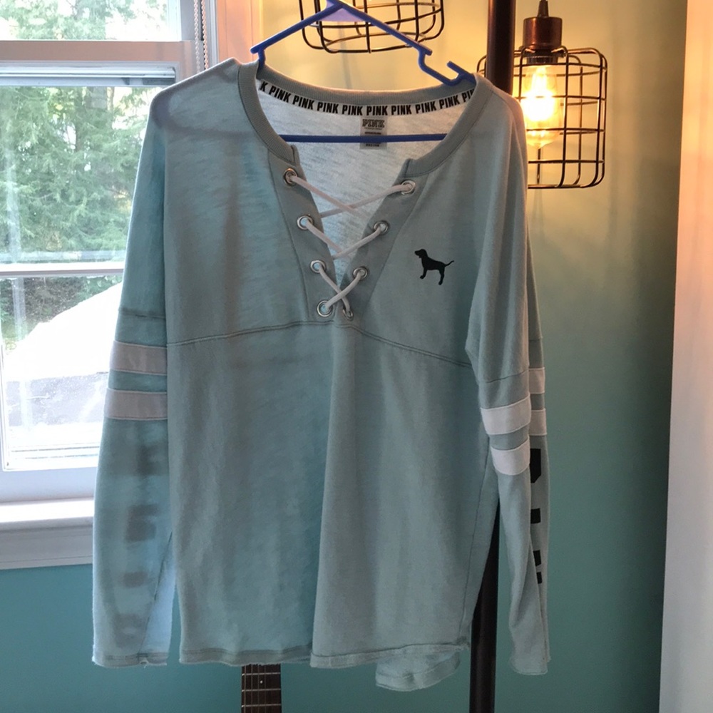 Victoria Secret Pink long sleeve w criss cross tie